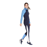 Alternate View 1 of Full Zip Color Block Funnel Neck Jacket